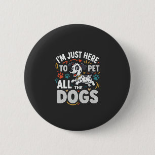 Badge Rond 5 Cm Chiens Drôles Amoureux Des Animaux Vector