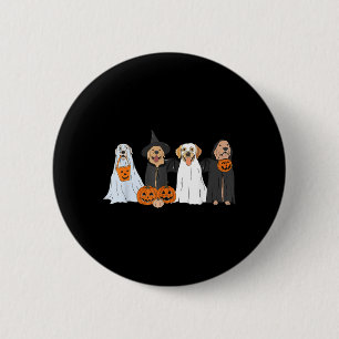 Badge Rond 5 Cm Chiens fantômes de Halloween Chien Labrador noir m
