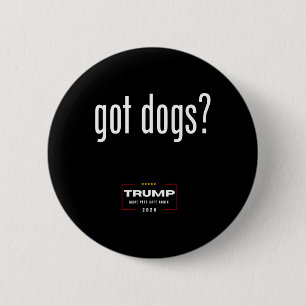 Badge Rond 5 Cm Chiens mangés par les chiens - Trump rend les anim