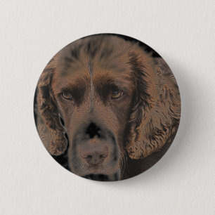 Badge Rond 5 Cm Chiens Springer Anglais