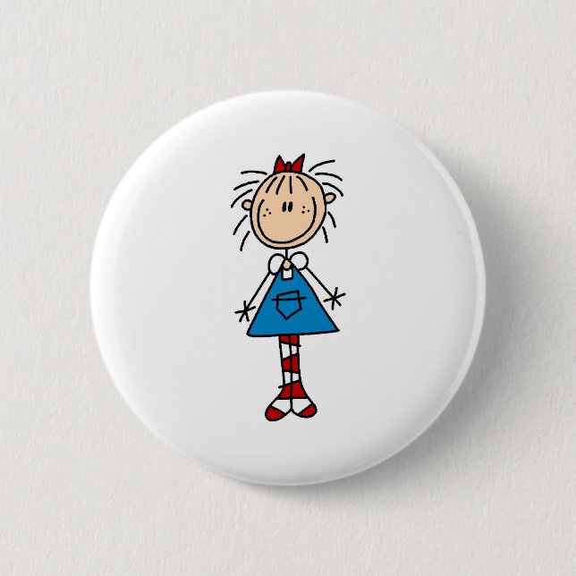 Badge Rond 5 Cm Chiffre bouton de bâton d'Annie (Devant)