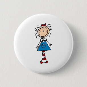 Badge Rond 5 Cm Chiffre bouton de bâton d'Annie