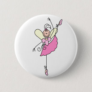 Badge Rond 5 Cm Chiffre bouton de bâton de ballerine