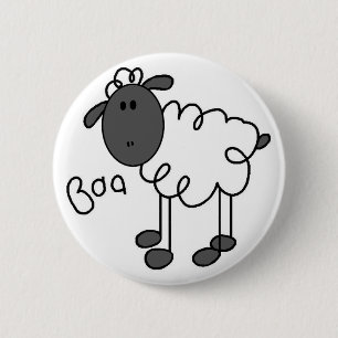 Badge Rond 5 Cm Chiffre bouton de bâton de moutons