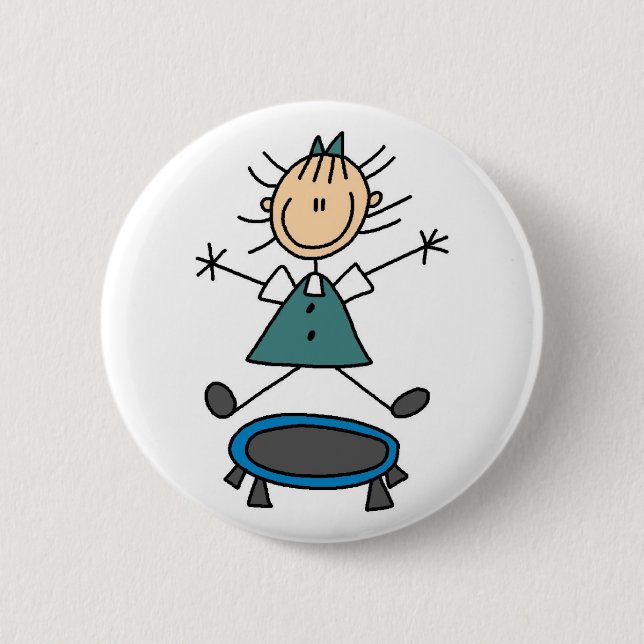 Badge Rond 5 Cm Chiffre bouton de bâton de trempoline (Devant)