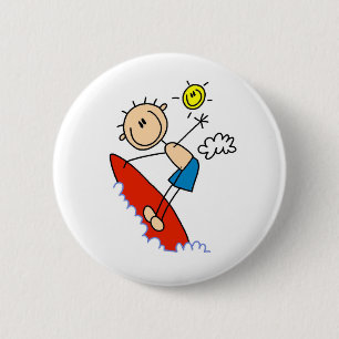 Badge Rond 5 Cm Chiffre boutons surfants de bâton de garçon