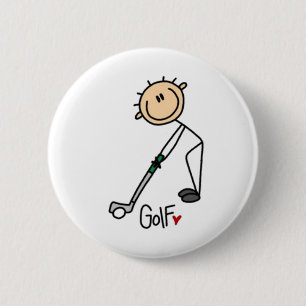 Badge Rond 5 Cm Chiffre de golf Stick