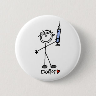 Badge Rond 5 Cm Chiffre docteur de bâton