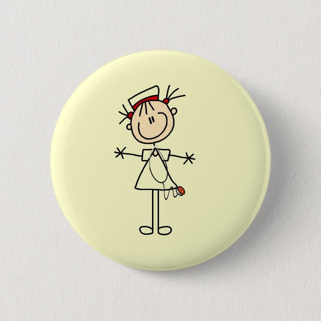 Badge Rond 5 Cm Chiffre femelle blanc cadeaux de bâton de (Devant)