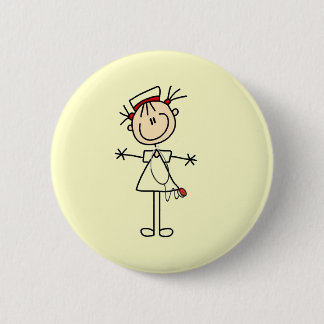 Badge Rond 5 Cm Chiffre femelle blanc cadeaux de bâton de