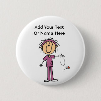 Badge Rond 5 Cm Chiffre femelle blanc T-shirts et cadeau de bâton