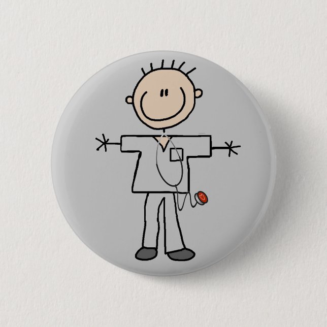 Badge Rond 5 Cm Chiffre masculin T-shirts et cadeaux de bâton (Devant)