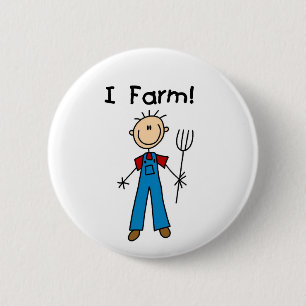Badge Rond 5 Cm Chiffre T-shirts et cadeaux de bâton d'agriculteur