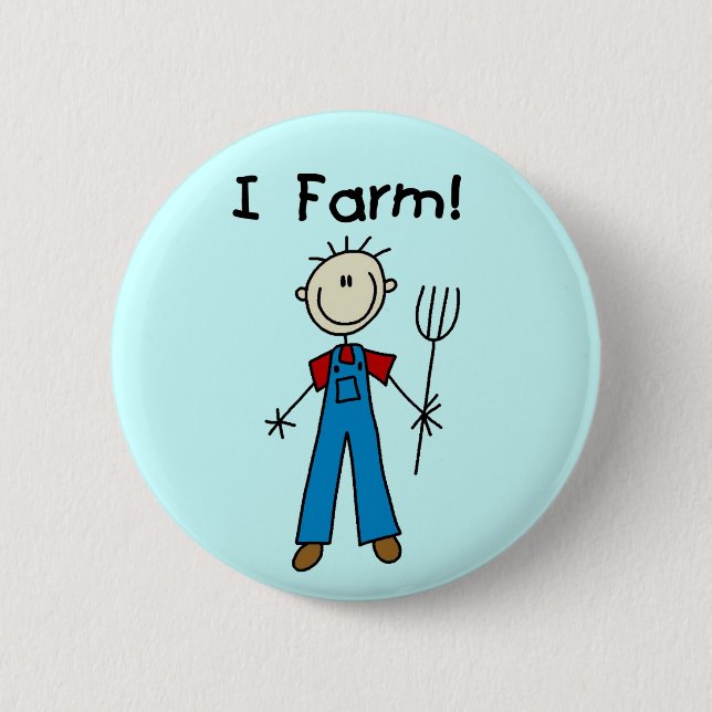 Badge Rond 5 Cm Chiffre T-shirts et cadeaux de bâton d'agriculteur (Devant)