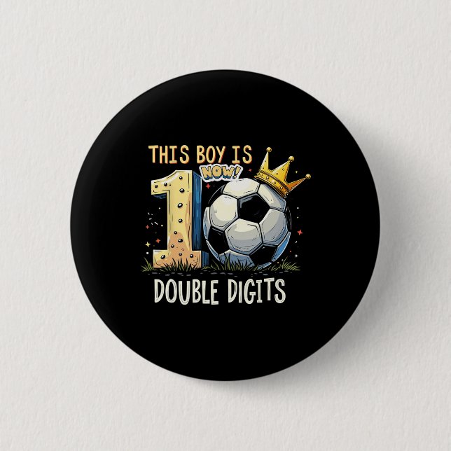 Badge Rond 5 Cm Chiffres doubles Anniversaire 10e Anniversaire Gar (Devant)