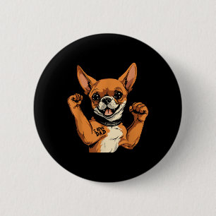 Badge Rond 5 Cm Chihuahua Biceps Tattoo - Chien race animal animal