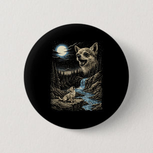 Badge Rond 5 Cm Chihuahua hurle à la lune amateur de chihuahua chi