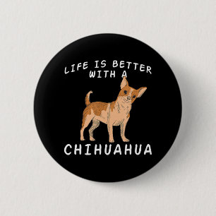 Badge Rond 5 Cm Chihuahua Love Chiuaua Chig Maman Aimants Dire Chi