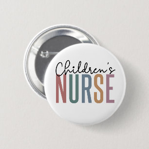 Badge Rond 5 Cm Children's Nurse Retro Children's Nursing Button