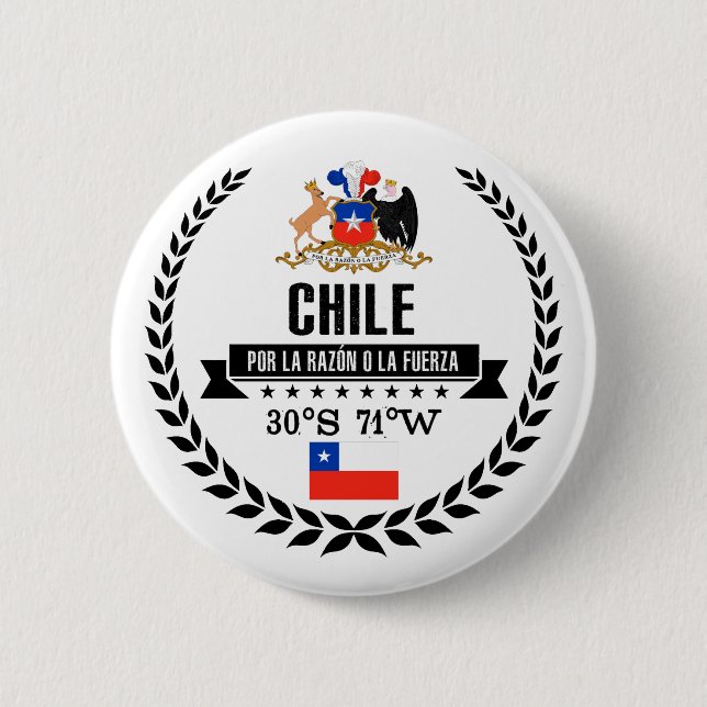 Badge Rond 5 Cm Chile (Devant)