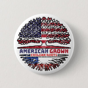 Badge Rond 5 Cm Chili Chili États-Unis Amérique États-Unis Arbre a