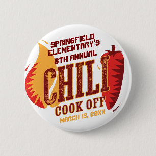 Badge Rond 5 Cm Chili Cuisinière  Concours de cuisine barbecue