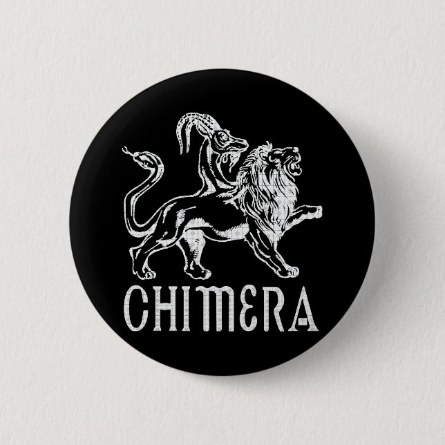 Badge Rond 5 Cm Chimère (Devant)