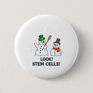 Badge Rond 5 Cm Chimie drôle Noël Prof de science Regard Ste