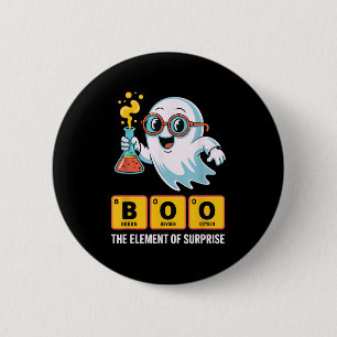 Badge Rond 5 Cm Chimie Fantôme Drôle Boo L'Élément De Surprise