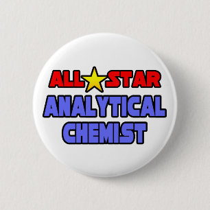 Badge Rond 5 Cm Chimiste analytique étoile