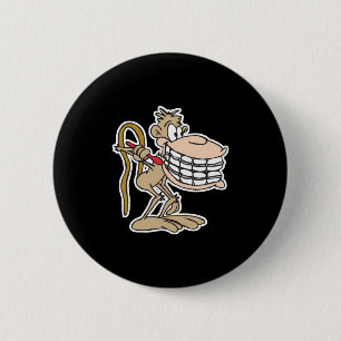 Badge Rond 5 Cm chimpanzé avec accolades