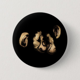 Badge Rond 5 Cm chimpanzés embrassants