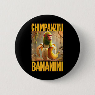Badge Rond 5 Cm Chimpanzini Bananini Italien Brainrot Mème Garçons