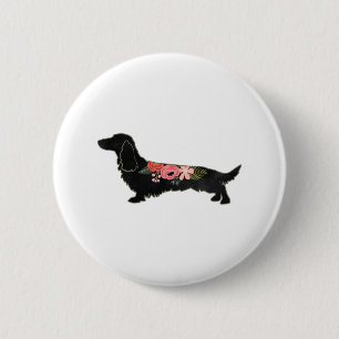 Badge Rond 5 Cm Chinchard de Longhaired