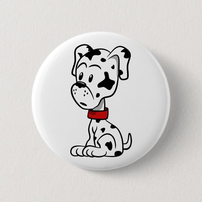 Badge Rond 5 Cm Chiot dalmate (Devant)
