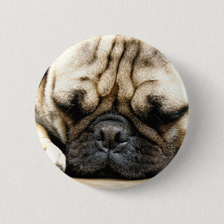 Badge Rond 5 Cm Chiot de carlin