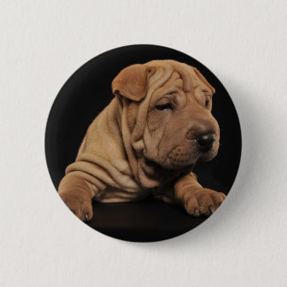 Badge Rond 5 Cm Chiot de Shar Pei