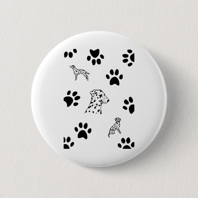 Badge Rond 5 Cm Chiots de Dalmation (Devant)