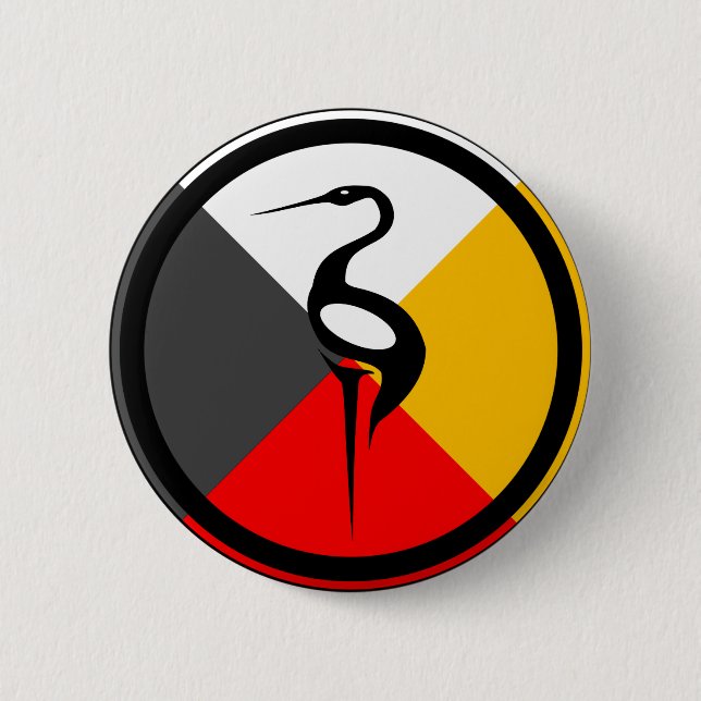 Badge Rond 5 Cm Chippewa Dodem Ajijaak (Devant)