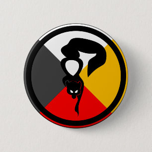 Badge Rond 5 Cm Chippewa Dodem Waabizheshi