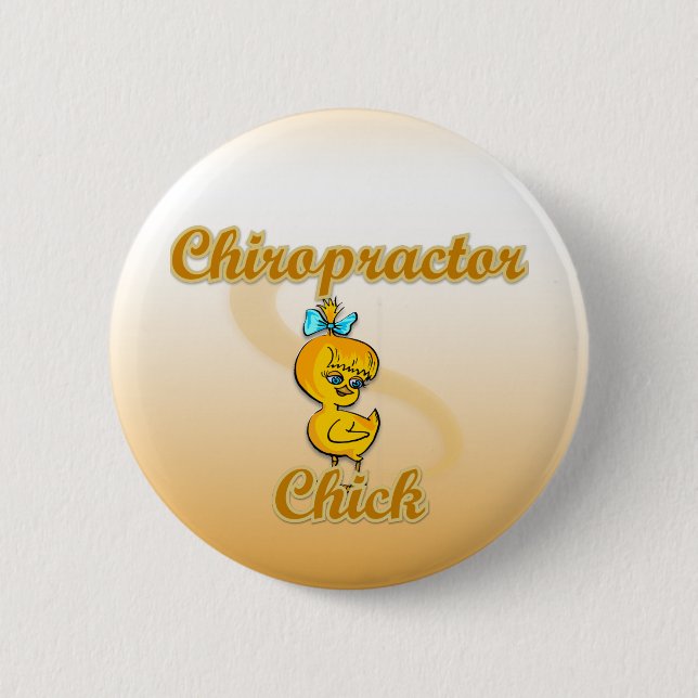Badge Rond 5 Cm Chiropracteur Chick (Devant)