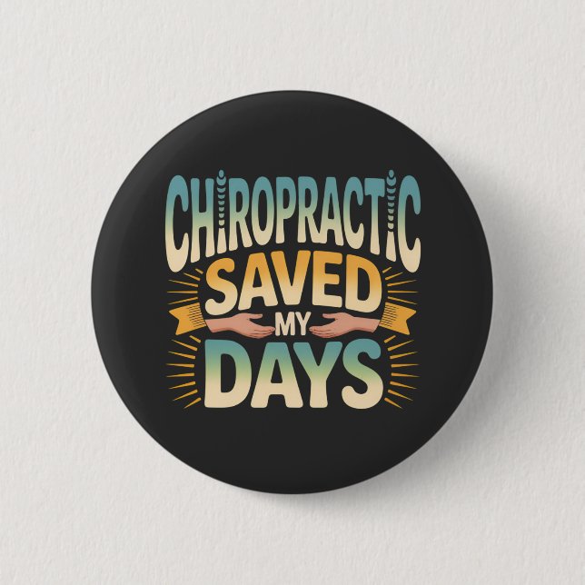 Badge Rond 5 Cm Chiropractic Healing and Back Pain Relief (Devant)