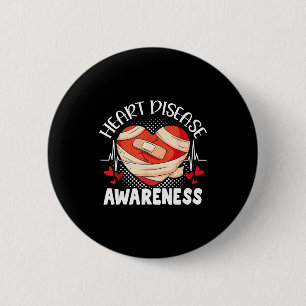 Badge Rond 5 Cm Chirurgie à cœur ouvert Byp Sensibilisation Cœur M