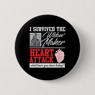 Badge Rond 5 Cm Chirurgie cardiaque ouverte Survivor Veuve Maker C
