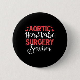 Badge Rond 5 Cm Chirurgie cardiaque Survivant Maladie cardiaque