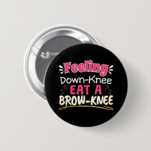 Badge Rond 5 Cm Chirurgie du genou - Jeu de position - Belle Brown