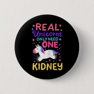 Badge Rond 5 Cm Chirurgie Renal Transplant Rein Cute Unicorne Pour