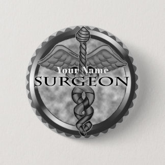 Badge Rond 5 Cm Chirurgien argenté