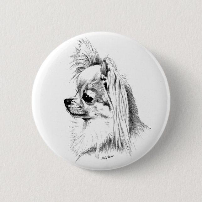 Badge Rond 5 Cm Chiwawa de Longcoat (Devant)
