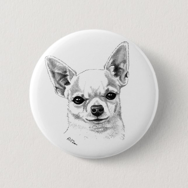 Badge Rond 5 Cm Chiwawa de Smoothcoat (Devant)